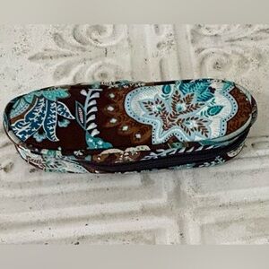 Vera Bradley Java Blue Paisley Eye Glass Case Pouch Bag